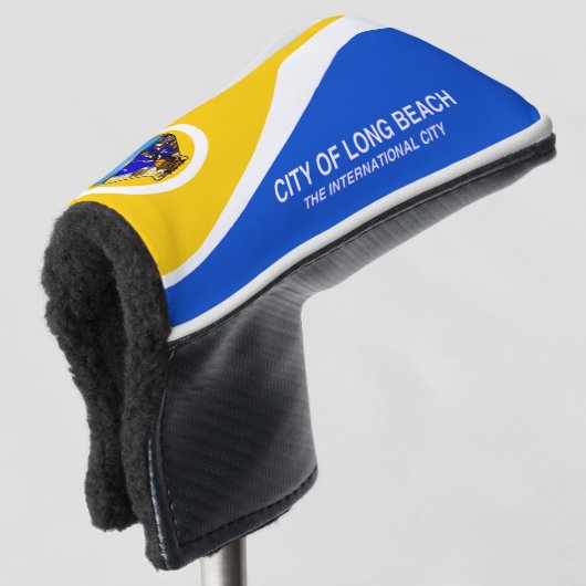 Long Beach City-Flagge Golf Headcover (3/4 Vorderseite)