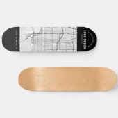 Long Beach City Map Skateboard (Horizontal)