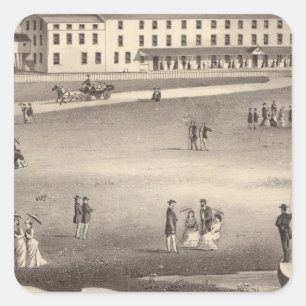 Long Beach Haus, Long Beach, NJ Quadratischer Aufkleber