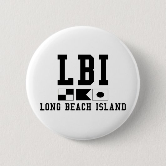 Long Beach Insel Button (Vorderseite)