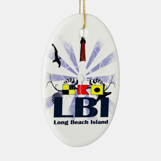 Long Beach Insel Keramik Ornament (Rechts)