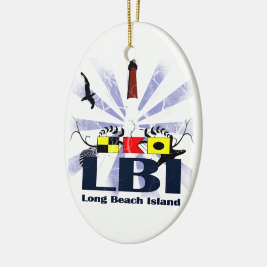 Long Beach Insel Keramik Ornament (Links)