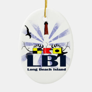 Long Beach Insel Keramik Ornament