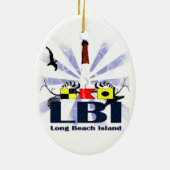 Long Beach Insel Keramik Ornament (Hinten)