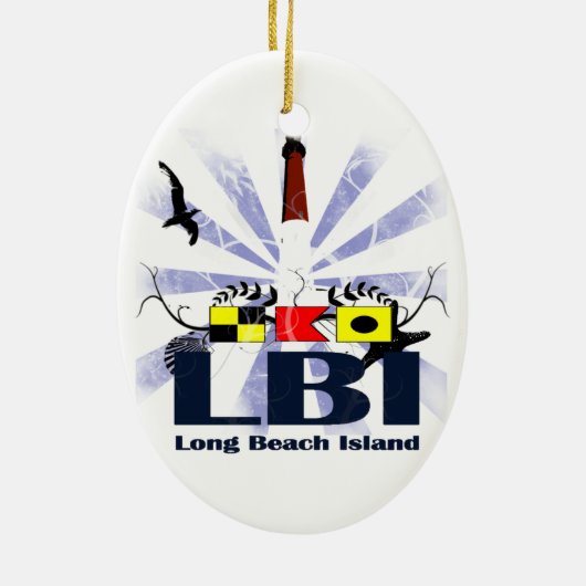 Long Beach Insel Keramik Ornament (Hinten)