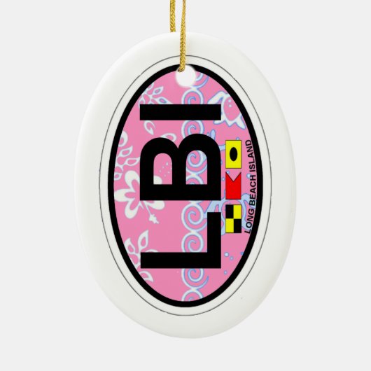 Long Beach Insel Keramik Ornament (Hinten)