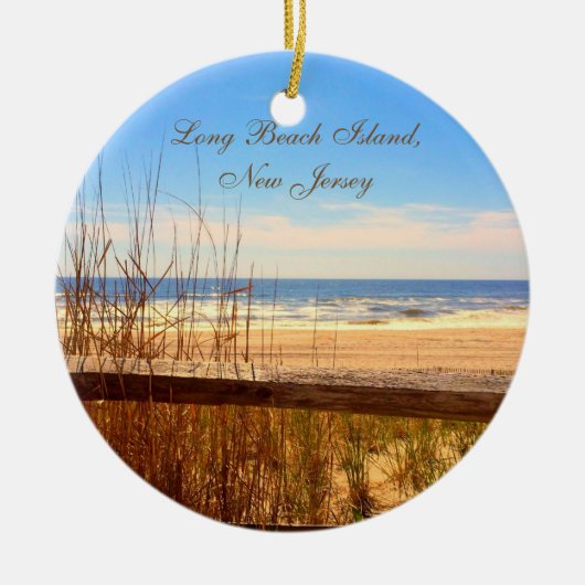 Long Beach Insel, NJ LBI Strand-Verzierung Keramik Ornament (Vorne)