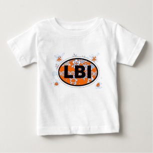 Long Beach Insel-ovaler Euroentwurf Baby T-shirt