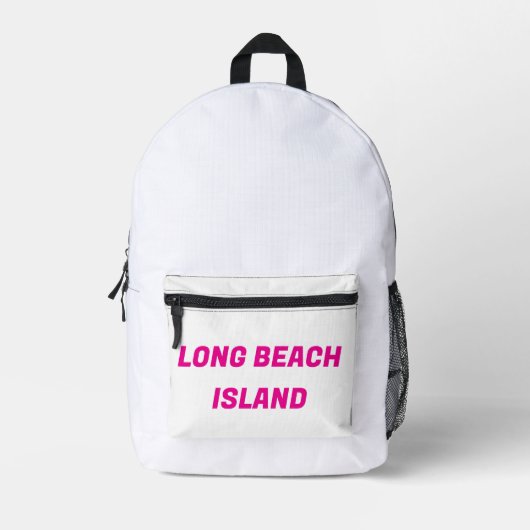 LONG BEACH ISLAND BACKPACK BEDRUCKTER RUCKSACK (Vorderseite)