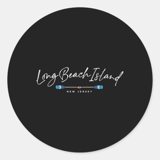 Long Beach Island Lbi New Jersey Beach Runder Aufkleber (Vorderseite)