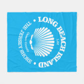 Long Beach Island (Muschel) Fleecedecke (Vorderseite (Horizontal))