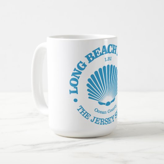 Long Beach Island (Muschel) Kaffeetasse (Vorderseite Links)