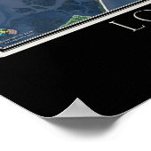 Long Beach Island New Jersey Satellite Poster Kart (Ecke)