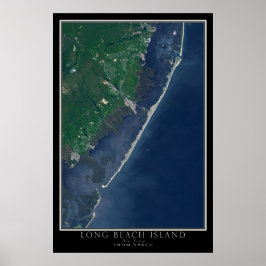 Long Beach Island New Jersey Satellite Poster Kart