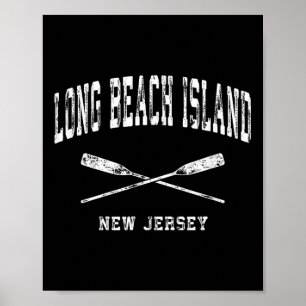 Long Beach Island New Jersey Vintage Wasserkreuze Poster