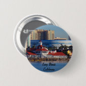 Long Beach Kalifornien Button (Vorne & Hinten)