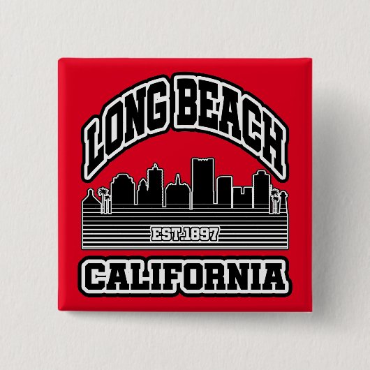 Long Beach, Kalifornien Button (Vorderseite)