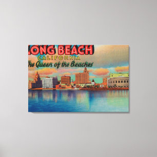 Long Beach, Kalifornien - die Königin der Stränd Leinwanddruck