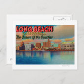 Long Beach, Kalifornien - Die Königin der Strände Postkarte (Vorne/Hinten)