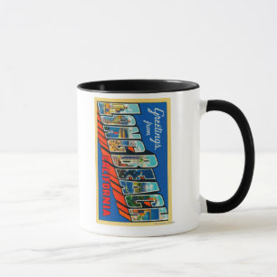 Long Beach, Kalifornien - große Buchstabe-Szenen 2 Tasse