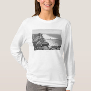 Long Beach, Kalifornien-Küstenlinie und Strand T-Shirt