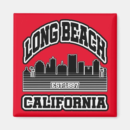 Long Beach, Kalifornien Magnet (Vorne)