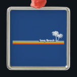 Long Beach, Kalifornien Ornament Aus Metall<br><div class="desc">Long Beach ist ein riesiger Spielplatz im Herzen von Südkalifornien. Von eklektischen Stadtvierteln bis hin zu Sandstränden finden Sie Long Beach als städtischen Spielplatz am Ufer.</div>