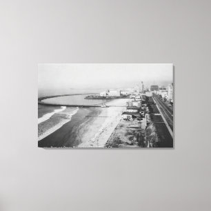 Long Beach, Kalifornien-Regenbogen-Pier und Ozean Leinwanddruck