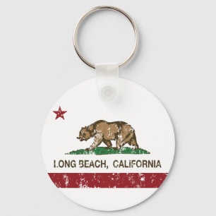 Long Beach Kalifornien Republik-Flagge Schlüsselanhänger