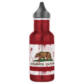Long Beach Kalifornien Republik-Flagge Trinkflasche (Links)