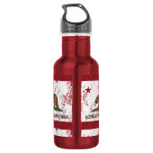 Long Beach Kalifornien Republik-Flagge Trinkflasche (Rückseite)