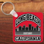 Long Beach, Kalifornien Schlüsselanhänger (Vorderseite)