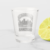 Long Beach, Kalifornien Schnapsglas (Rückseite)