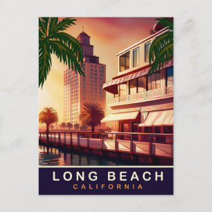 Long Beach, Kalifornien, Uferpromenade, Reise Postkarte