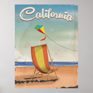 Long Beach Kalifornien Vintages Reiseplakat Poster