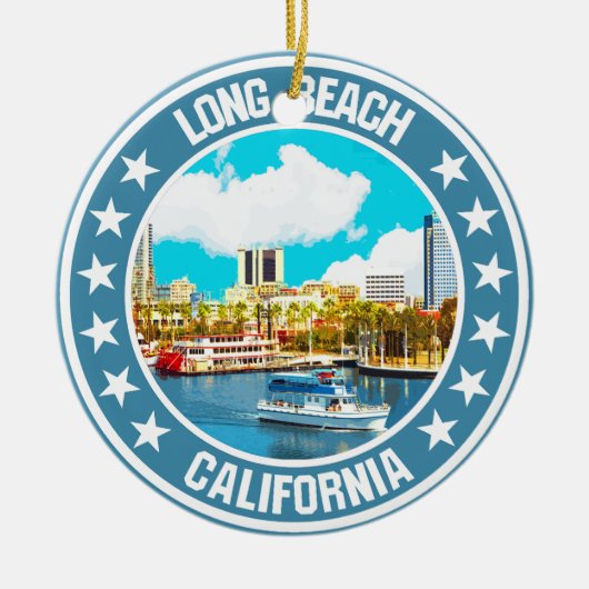 Long Beach Keramik Ornament (Vorne)