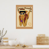 Long Beach, Lady on Beach Poster (Küche)