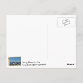 Long Beach Lighthouse & Segelboote Postkarte! Postkarte (Rückseite)