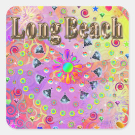 Long Beach Lucky Golden Sticker
