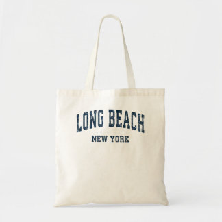 Long Beach New York NY Vintage Varsity Sport Navy Tragetasche