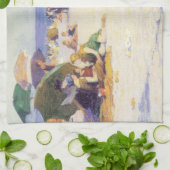 Long Beach (New Yorker Staat) Geschirrtuch (Gefaltet)