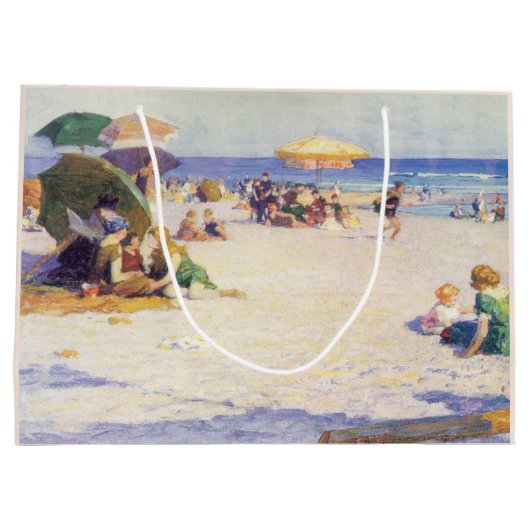 Long Beach (New Yorker Staat) Große Geschenktüte (Rückseite)