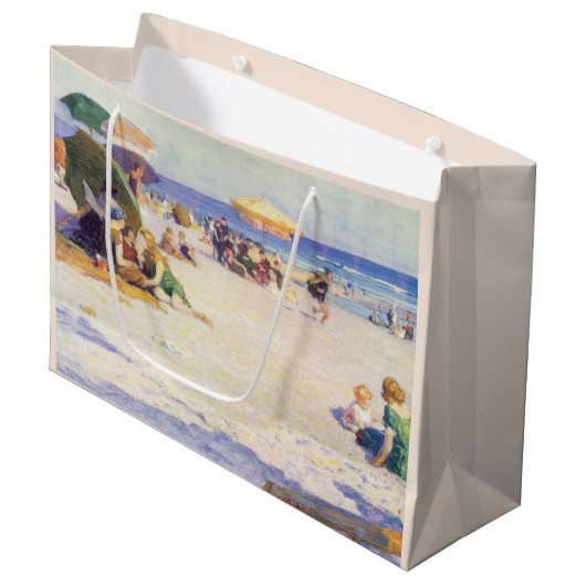 Long Beach (New Yorker Staat) Große Geschenktüte (Vorderseite Schrägansicht)