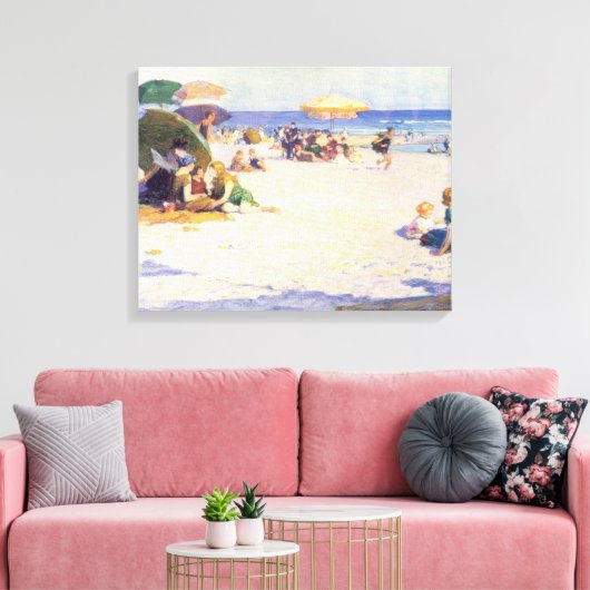 Long Beach (New Yorker Staat) (von E.H. Potthast) Leinwanddruck (Insitu (Wohnzimmer))