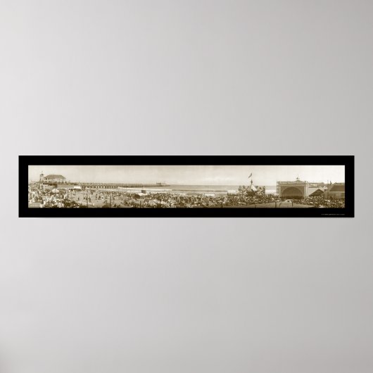Long Beach Pier, CA Foto 1911 Poster (Vorne)