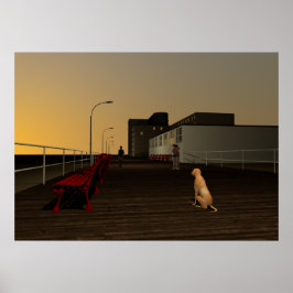Long Beach Promenade, Long Island, NY, Poster