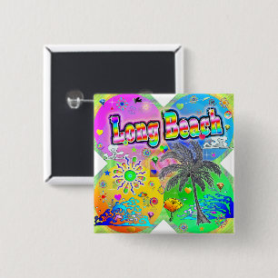 Long Beach Quadro Jahreszeiten Knopf Button