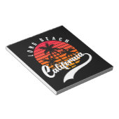 Long Beach Retro Sunset Notepad Notizblock (angewinkelt)