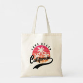 Long Beach Retro Sunset-Tasche Tragetasche (Rückseite)