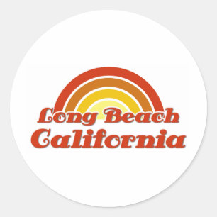Long Beach Runder Aufkleber